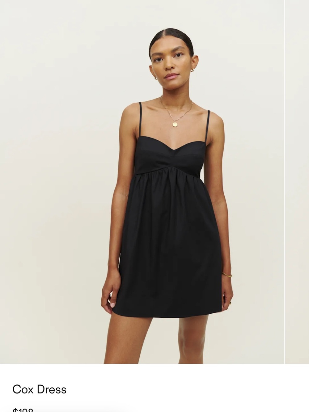 Reformation Cox Spaghetti-Strap Mini Dress